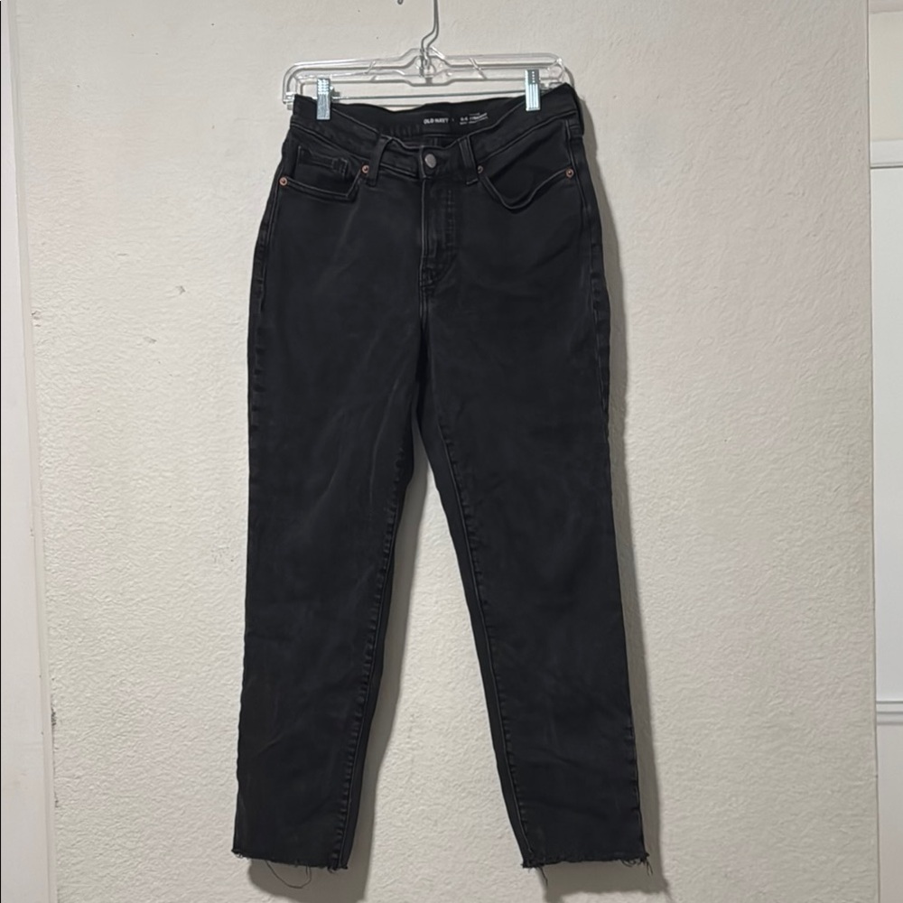 High-Waisted Button-Fly OG Straight Ankle Jeans - Moonbeam - Size 8